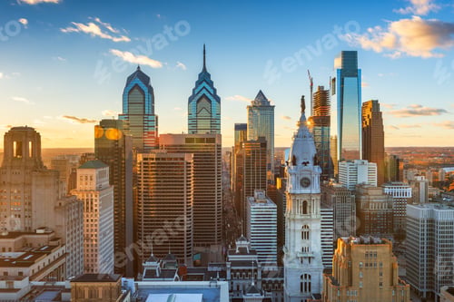 Preview: Philadelphia, Pennsylvania, USA Downtown City Skyline