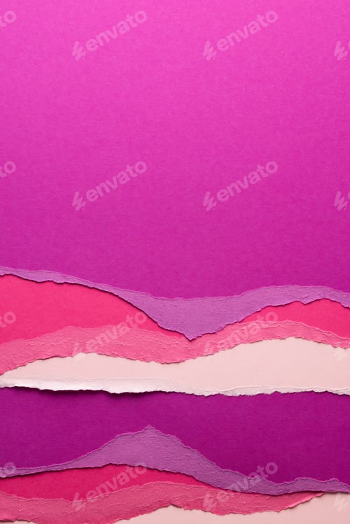 Preview: Ripped up pieces of coloured paper with copy space