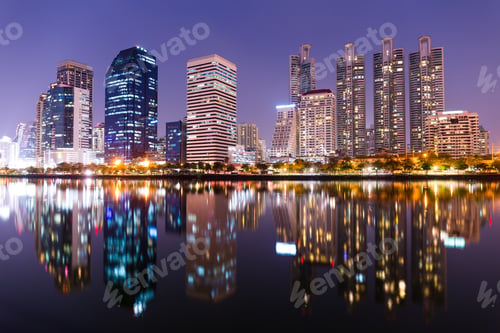 Preview: Bangkok Skyline skyscrapers at Benchakitti Park