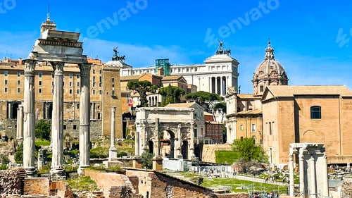 Preview: View of the old town in Italy. Rome. Roman Forum.