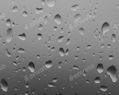 Preview: Water drops on gray background closeup