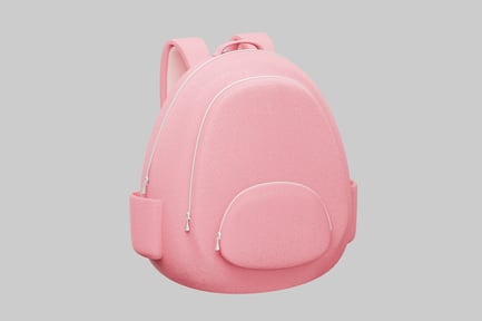 Preview: Cute pink school backpack bag
