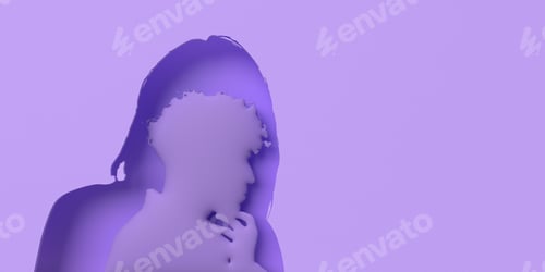 Preview: purple violent color background female woman lady person copy space happy woman day decoration pink