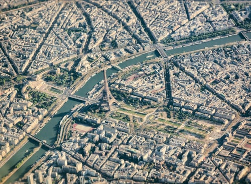 Preview: Paris aerial view with Eiffel Tower