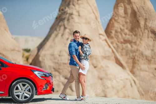 Preview: Happy couple on summer car vacation