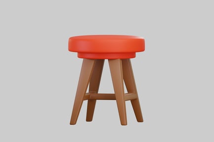 Preview: Modern round stool