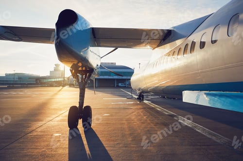 Preview: Propeller airplane before take off