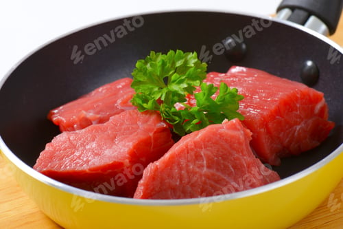 Preview: diced raw beef
