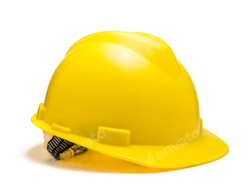 Preview: Yellow safety helmet isolated on white background