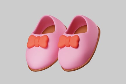 Preview: Pink baby girl shoes with bow