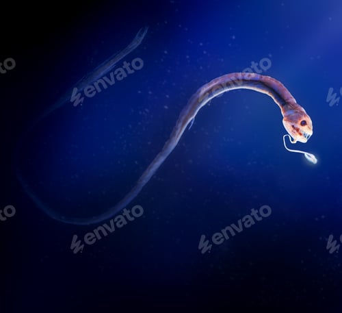 Preview: Ribbon sawtail fish (Idiacanthus fasciola)