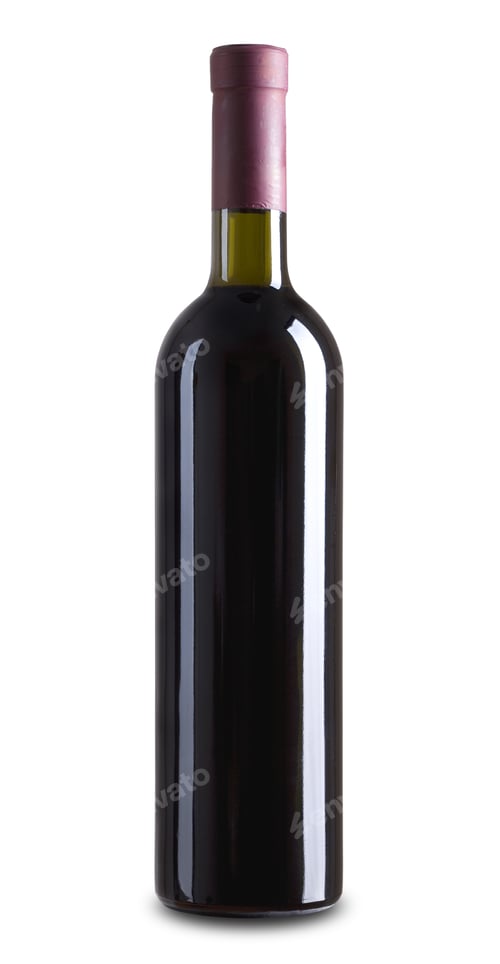 Preview: Red wine bottle isolated
