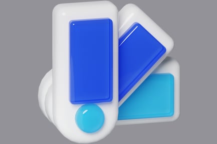 Preview: Stacked Rectangles with Blue Accents