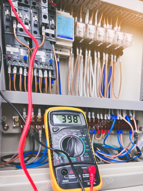 Preview: Maintenance electric power control, Multimeter check and measurement on line power, voltage and curr