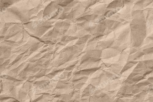 Preview: Crumpled craft beige paper background