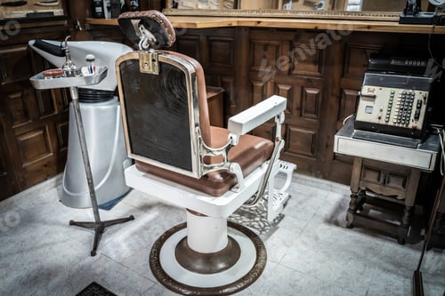 Preview: Retro style chair in a barber shop