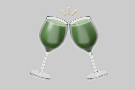 Preview: Cheers emerald drink glasses