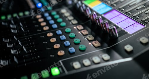Preview: Sound control music mixer in record studio