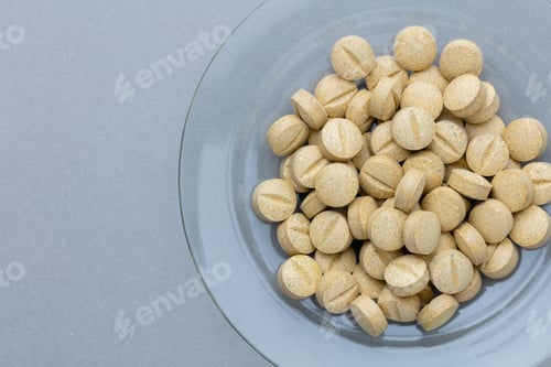 Preview: Homeopathic pill supplement. Alternative Medicine. Vitamin capsules.