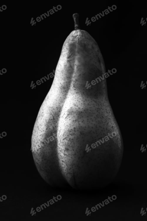 Preview: Erotic pear on a black background