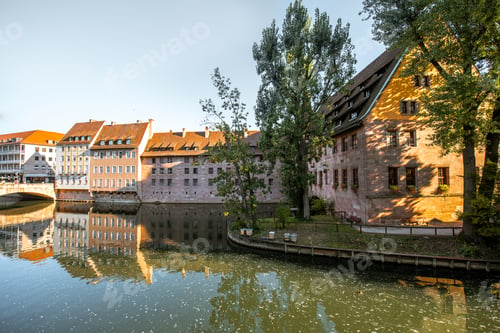 Preview: Riverside of the old town in Nurnberg, Germany
