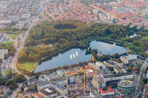 Preview: Aerial view of Malmo city Sweden