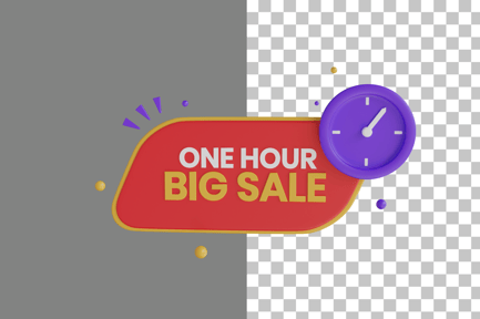 Preview: One Hour Big Sale 3D Icon