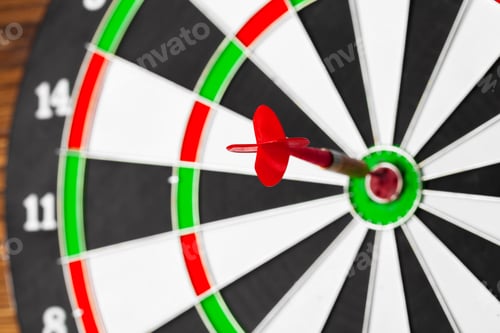 Preview: The darts on wooden background