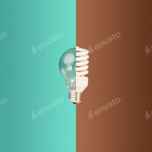Preview: Old And New Light Bulbs Together
