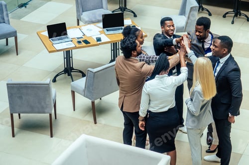 Preview: team work group of international business partners