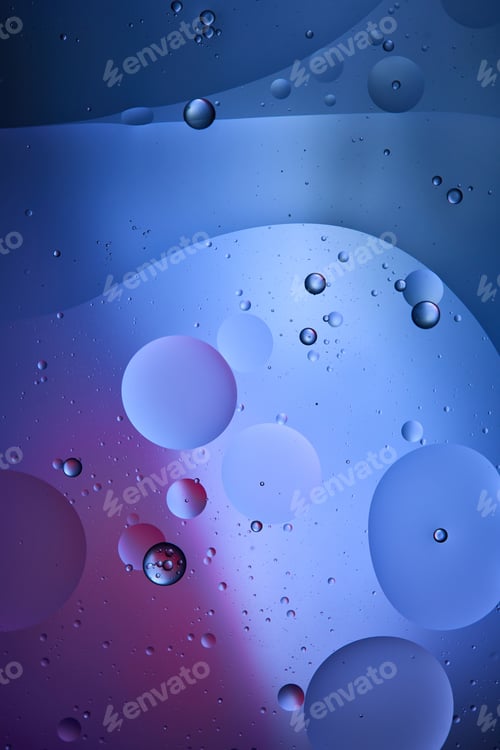 Preview: blue and purple color abstract background from mixed water and oil
