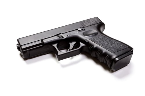 Preview: hand gun isolated on white background