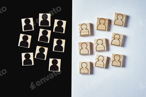 Preview: Concept of racism and misunderstanding between people, prejudice and discrimination