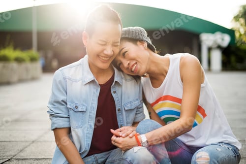 Preview: LGBT Lesbian Couple Moments Happiness Concept