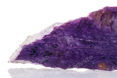 Preview: macro mineral stone Charoite on a white background