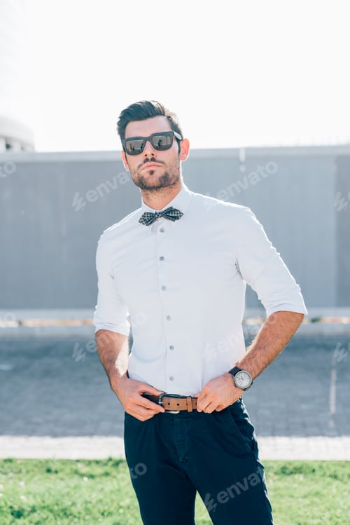 Preview: young businessmen outdoor