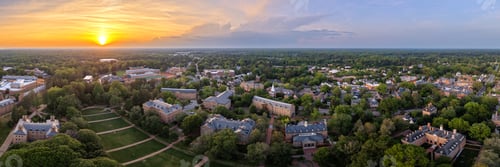 Preview: Downtown Williamsburg from above at dusk.