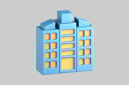 Vista previa: Fachada de edificio minimalista con ventanas