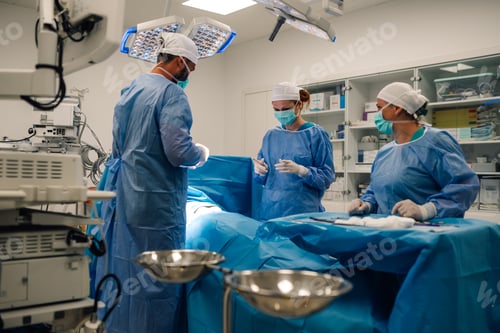 Preview: Medical Professionals Preparing for Surgery in Operating Room