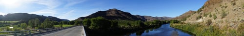 Preview: Wide Panoramic View John Day River Oregon Highway Bridge