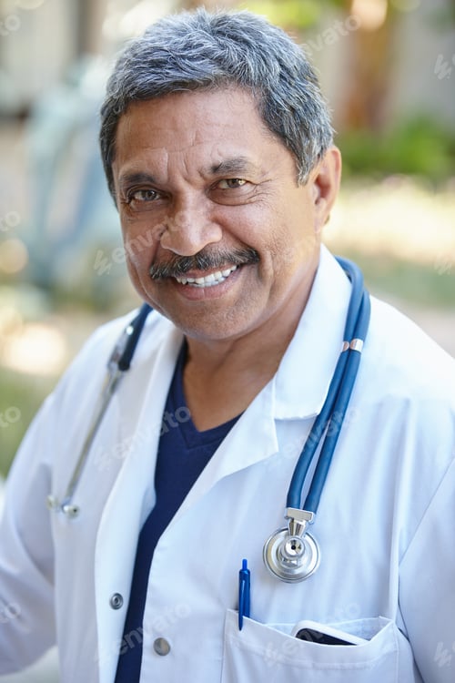 Preview: Being a doctor is so fulfilling. Cropped portrait of a male doctor smiling happily outside.