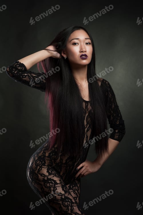 Preview: Sexy Asian Woman In Transparent Clothes