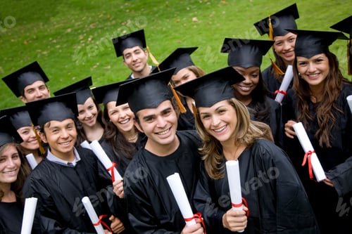 Preview: Group Of Graduation Students In The Park Looking Happy