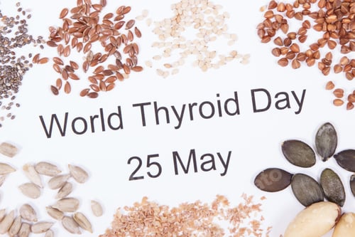 Preview: Inscription World Thyroid Day 25 May and best food as source vitamins for healthy thyroid