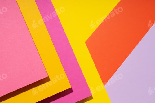 Preview: Mockup, abstraction, colorful colored paper, top view