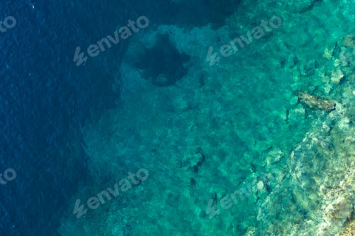 Preview: Abstract background of turquoise water-aerial view