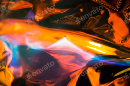 Preview: Abstract trendy holographic background with neon colors.