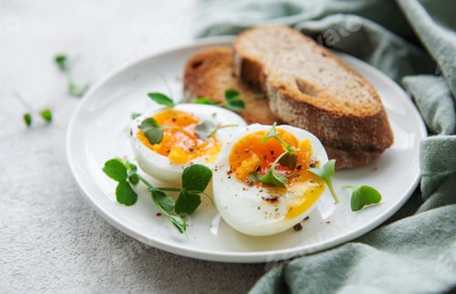 Preview: Rye bread with boiled egg