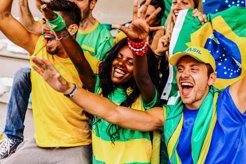 Preview: Supporters from Brazil at Stadium