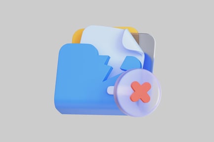 Preview: Damaged folder with delete symbol